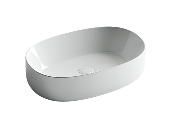 Фото Раковина Ceramicanova Element CN5023 накладная 54 × 35 × 14,5 см, белый глянцевый