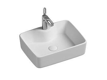 Фото Раковина Ceramicanova Element CN6033 накладная 48 × 37 × 13 см, белый глянцевый