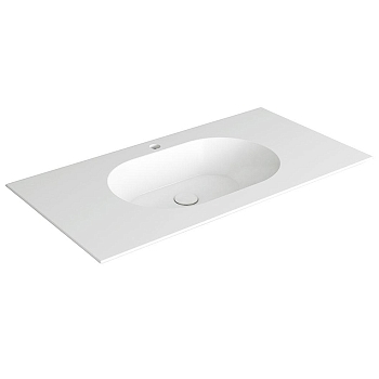 Фото Раковина Simas Wave WA100 bi matt*1 накладная 100 см, цвет белый матовый