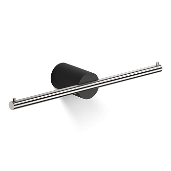 Фото Держатель туалетной бумаги Decor Walther Stone 0974965 подвесной двойной, сталь матовая/черный матовый