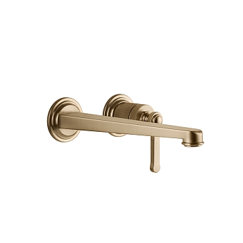 Фото Смеситель для раковины Gessi Venti20 65088#726, warm bronze brushed, янтарная бронза матовая
