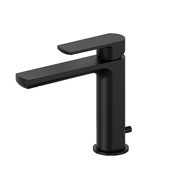 Фото Смеситель Newform Haka 72010.01.093 для раковины с донным клапаном, черный матовый