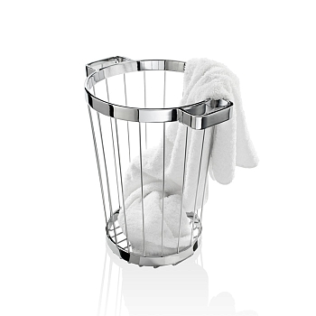 Фото Корзина Decor Walther Classic 0612600 для белья напольная 27х40 см, хром