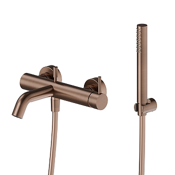 Фото Смеситель Newform X-Steel 316 69640CX.59.067 для ванны, медь браш PVD