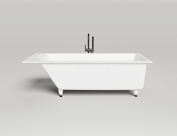 Фото Ванна Salini Cascata Kit 180x80 104513GF встраиваемая из литьевого мрамора, покраска по RAL глянцевая