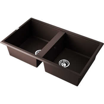 Фото Кухонная мойка Omoikiri Tedori 86-2-DC 4993928 темный шоколад