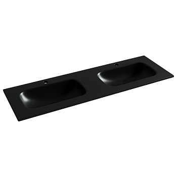 Фото Раковина Ceramicanova Grace CN7022MB мебельная 141 × 45,7 × 13,7 см, черный матовый