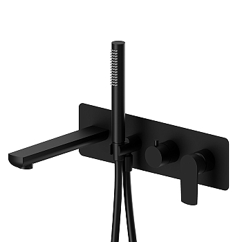 Фото Смеситель Newform Haka 72072E.01.093 для ванны, черный матовый