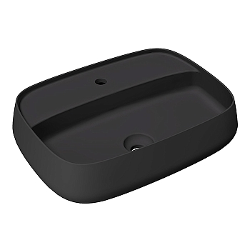 Фото Раковина Alice Nur 33210108 накладная 60 см, цвет чёрный матовый