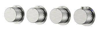Фото Смеситель для душа Boheme Stick Diamond 124-T-5-NB.1 с термостатом на 5 потребителей, никель брашированный