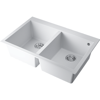 Фото Кухонная мойка Omoikiri Bosen 80-2-WH 4993839 белый