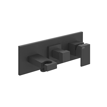 Фото Смеситель для раковины Gessi Rettangolo 44911#299 с изливом, черный матовый