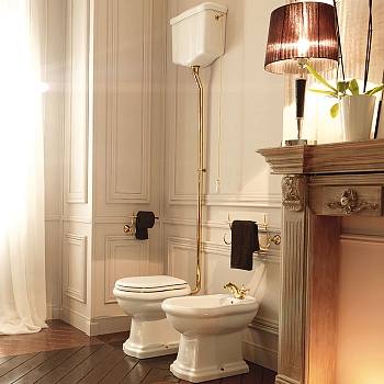 Фото Унитаз напольный Kerasan Retro 101101 слив в стену