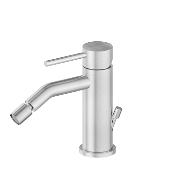 Фото Смеситель Newform X-Steel 316 69623X.50.050 для биде с донным клапаном, нержавеющая сталь браш