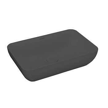 Фото Раковина Kerama Marazzi Plaza PLR.wb.55\BLK.M накладная 55.5 см, цвет черная матовая