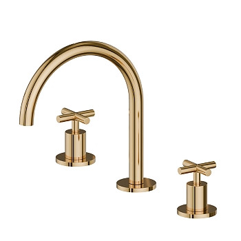 Фото Смеситель Newform Blink 70800.61.020 для раковины, золото глянец PVD