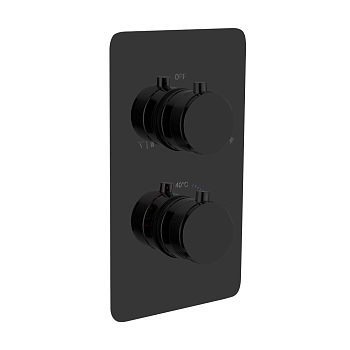 Фото Смеситель для душа Boheme Cell 134-2-SGM термостат на 2 потока, shine gun metall, графит глянец