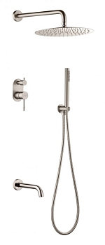 Фото Душевая система Boheme Uno 464-2-NB nickel brush, никель матовый