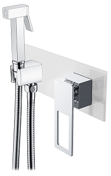 Фото Гигиенический душ Boheme Q 147-WCR со смесителем белый глянец/хром глянец