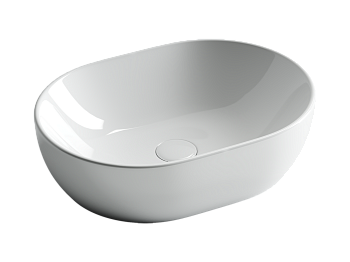 Фото Раковина Ceramicanova Element CN6019 накладная 48 × 35 × 14 см, белый глянцевый