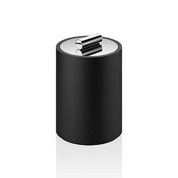 Фото Баночка Decor Walther Black Stone 0971264 настольная, хром/черный матовый