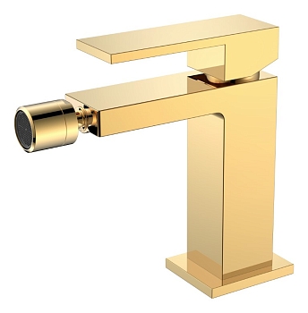 Фото Смеситель для биде Boheme Qubic 476-G золото
