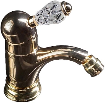 Фото Смеситель для биде Boheme Crystal 286-CRST золото