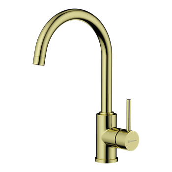 Фото Смеситель для кухни Omoikiri Shinagawa-LG 4994481 светлое золото