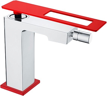 Фото Смеситель для биде Boheme Q 146-CRR хром/Красный