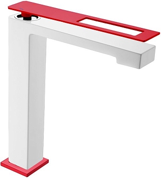 Фото Смеситель для раковины Boheme Q 142-WR белый/Красный