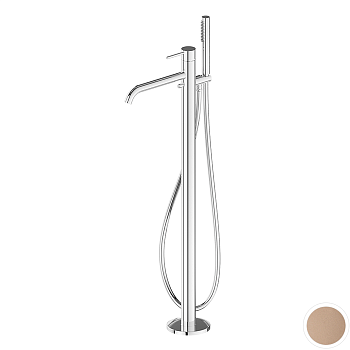 Фото Смеситель Newform XT 4278E.M0.072 для ванны напольный, розовое золото матовое