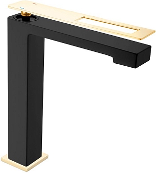 Фото Смеситель для раковины Boheme Q 142-BG черный/золото