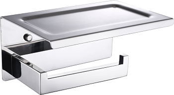 Фото Держатель туалетной бумаги Boheme New Venturo 10311-CR с полкой для телефона хром