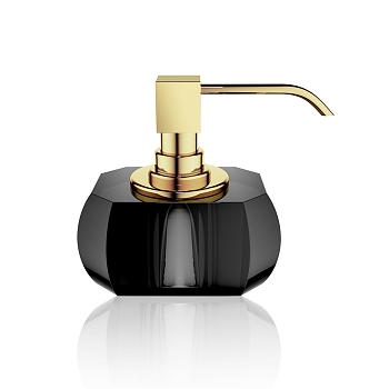 Фото Дозатор Decor Walther Kristall 0924494 настольный, антрацит/золото