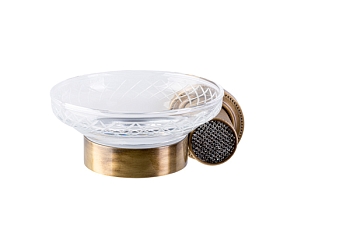 Фото Мыльница Boheme Royal Cristal 10923-BR-B подвесная бронза глянец