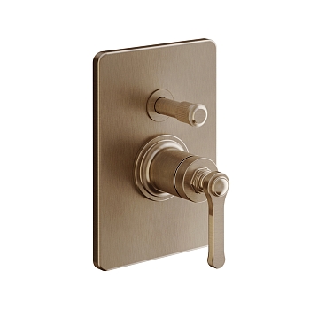 Фото Смеситель для душа Gessi Venti20 65079#708 с переключателем на 2 потока, медь браш pvd