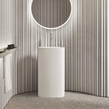 Фото Раковина Milldue Раковины 4933.20*0 Bianco Opaco напольная 48 см, цвет белый матовый