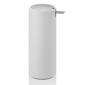 Фото Дозатор Decor Walther Stone 0972355 настольный, белый матовый/сталь матовая