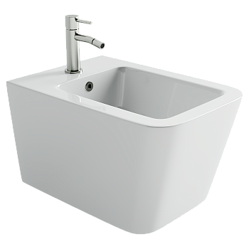Фото Биде Ceramicanova Miro CN11004 подвесное, белый глянцевый