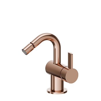 Фото Смеситель Newform Blink Chic 71025.58.061 для биде с донным клапаном, медь глянец PVD