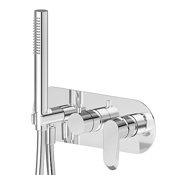 Фото Смеситель Newform Nio 68969E.21.018 для душа с переключателем на 2 потока, хром глянец