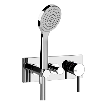 Фото Смеситель для душа Gessi Emporio Via tortona 44828#031 с переключателем на 2 потока, хром