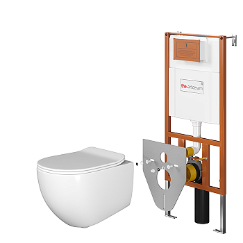 Фото Комплект унитаз с сиденьем FLV004 01+FLA004+инсталляция Artceram 700.101.02