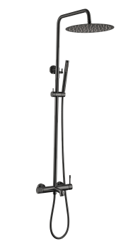 Фото Душевая стойка Boheme Uno 468-SGM shine gun metal, графит глянец