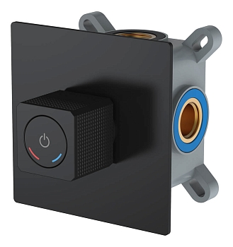 Фото Смеситель для душа Boheme Quad 154-5-B черный матовый