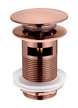 Фото Донный клапан Boheme 612/2-BRB с переливом click-clack бронза браш