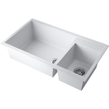 Фото Кухонная мойка Omoikiri Tedori 86-2-LB-WH 4993935 белый