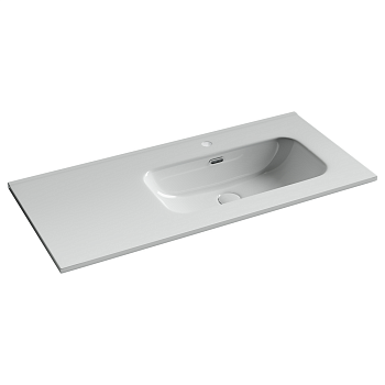 Фото Раковина Ceramicanova Element CN7003R мебельная 101 × 46,5 × 18 см, белый глянцевый