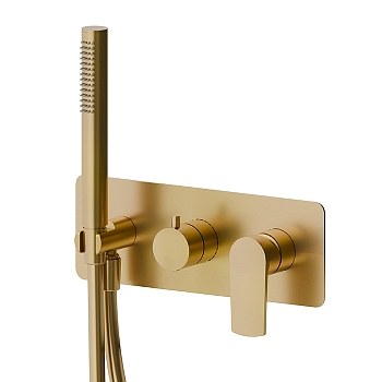 Фото Смеситель Newform Haka 72069E.59.097 для душа , золото браш PVD