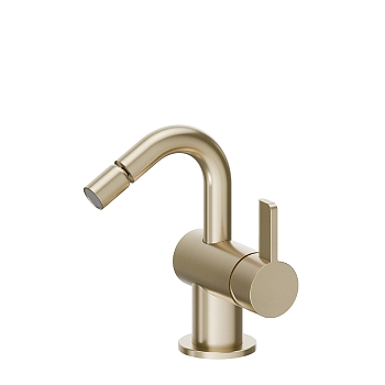 Фото Смеситель Newform Blink Chic 71025.59.098 для биде с донным клапаном, шампань браш PVD